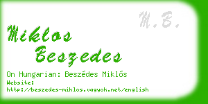 miklos beszedes business card